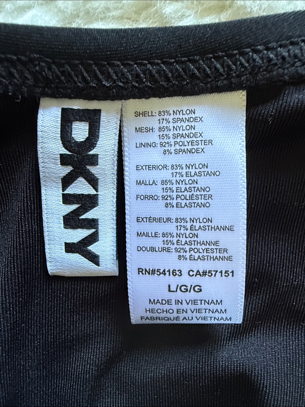 DKNY Black Ruffle V-Neck Swimsuit - Picture 4 of 4